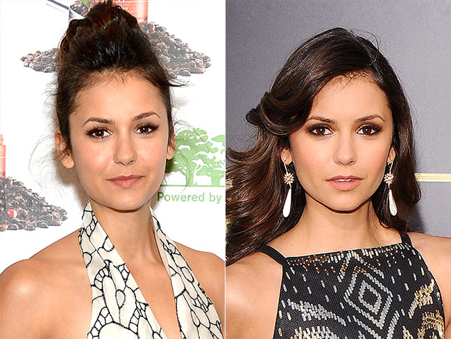 Nina Dobrev khiến đôi mắt có thêm chiều sâu nhờ phần eyeshadow màu khói siêu sexy. Tạo khối phần má cũng khiến gương mặt cô thêm thon gọn.
