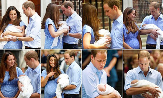 Ngày 22/7, Công nương Kate đã sinh con đầu lòng. Vị vua tương lai của nước Anh này được bố mẹ đặt tên là George Alexander Louis, mang tước hiệu Hoàng tử George của xứ Cambridge.
