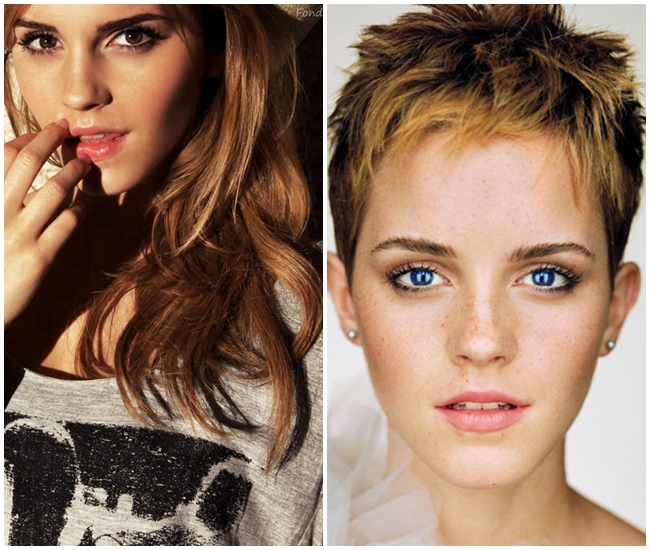 Cô phù thủy Emma Watson cực chất với đầu tém tomboy giống hệt con trai. Từ bỏ những nét nữ tính của mái tóc xoăn dài trước đây, Emma quyết định xuống tóc và làm mới hình ảnh của mình.
