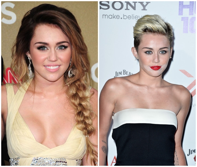 Miley Cyrus và kiểu tóc ngắn cũn nổi loạn của cô. Ngôi sao Disney dịu dàng với tóc dài ngày nào không còn, giờ chỉ có 1 Miley nổi loạn, cá tính, mạnh mẽ mà cũng đầy quyến rũ.
