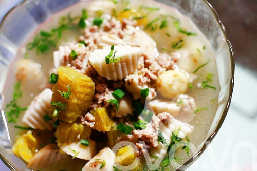 Canh khoai thịt bằm hấp dẫn - 8