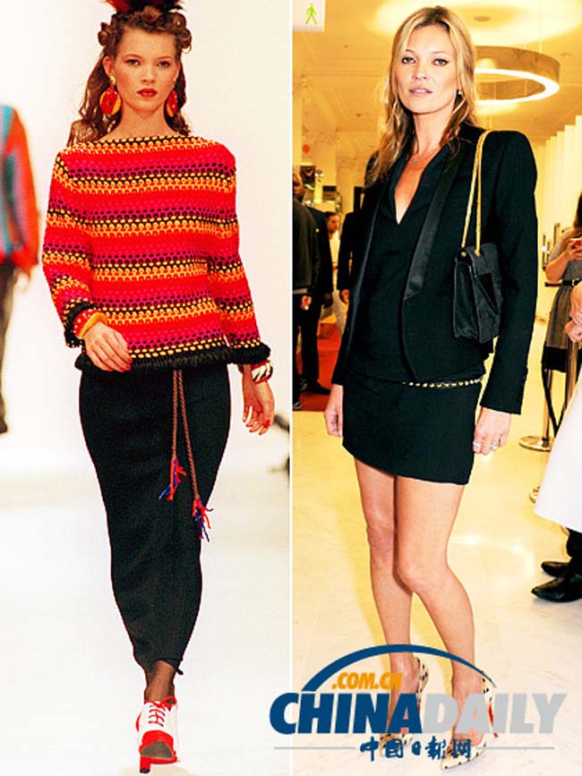So với thời gây sốt trên sàn catwalk thập niên 90, Kate Moss của hiện tại tiếng tăm và quyền lực hơn, bành trướng lĩnh vực hoạt động sang cả thời trang. Về độ hấp dẫn, có lẽ Kate Moss xuống phong độ tí chút so với trước đây, do hậu quả của thời kỳ 'ăn chơi' cách đây vài năm để lại.
