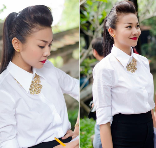 4 cách tận dụng sơ mi trắng dự tiệc như sao Việt - 4