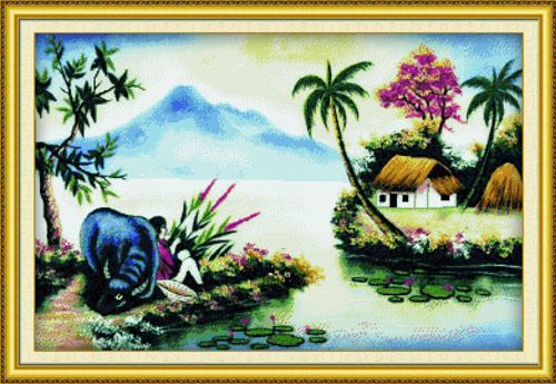 Tranh chữ thập phong cảnh đậm hồn Việt - 1