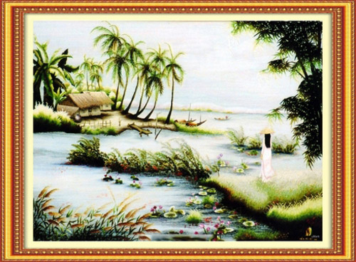 Tranh chữ thập phong cảnh đậm hồn Việt - 2