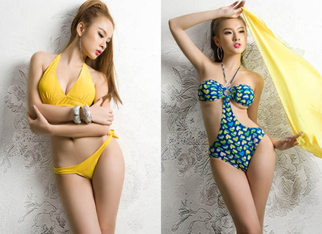 Bộ ảnh bikini trẻ trung thuở mới lột xác hình tượng sexy của Phương Trinh.

