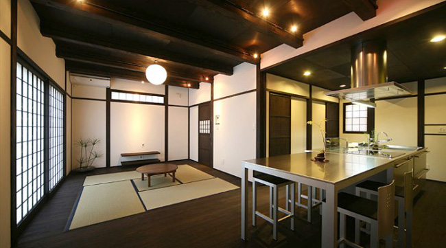 Một căn bếp theo phong cách Zen truyền thống.
