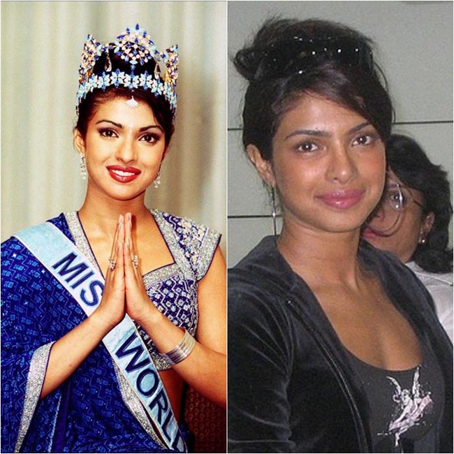 Hoa hậu thế giới năm 2000 là người đẹp Ấn Độ Priyanka Chopra. Cô sở hữu vẻ đẹp quyến rũ nhưng bờ môi hơi dầy và không có nét mảnh mai trong đường nét như đàn chị đăng quang năm 1994 Aishwarya Rai.
