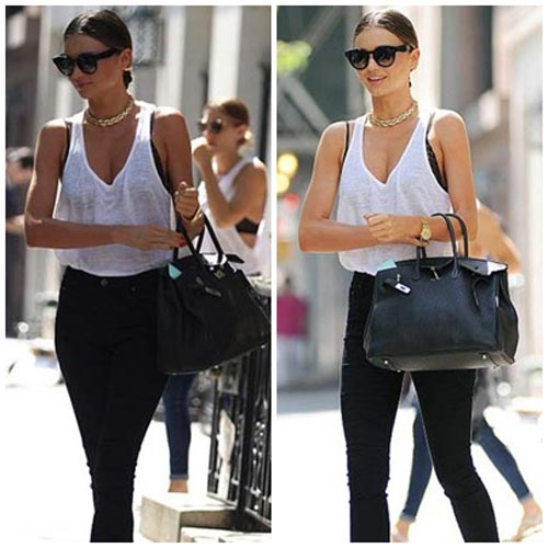 Miranda Kerr quot;lăng xêquot; mốt khoe áo ngực ngoài phố - 3