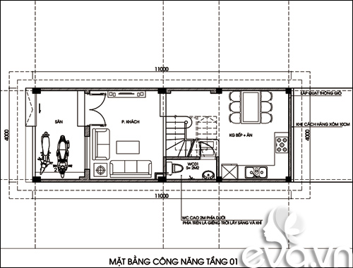 Tư vấn xây nhà ống 44m2 xinh xắn - 1