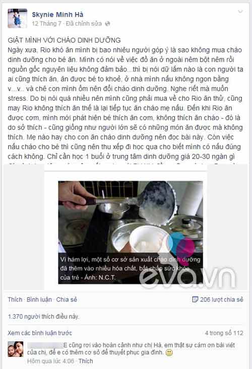 Vợ Lý Hải “giật mình” với cháo dinh dưỡng - 1