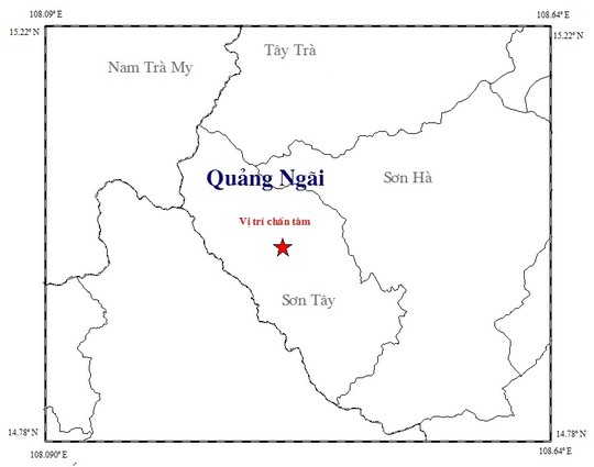 Động đất 2,8 độ Richter tại Quảng Ngãi - 1
