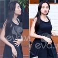 Làng sao - Diễm Hương diện váy "giấu bụng" sau tin đồn có bầu