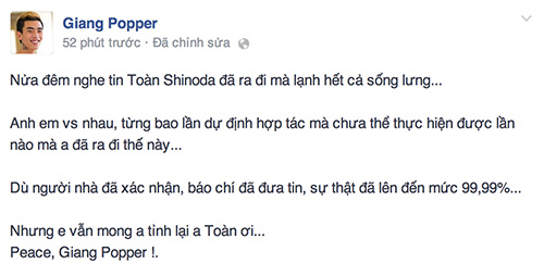 Sao Việt rúng động tin Toàn Shinoda qua đời - 11