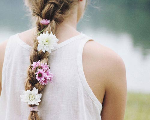 Cách tết tóc đính hoa đẹp #039;mê li#039; - 9