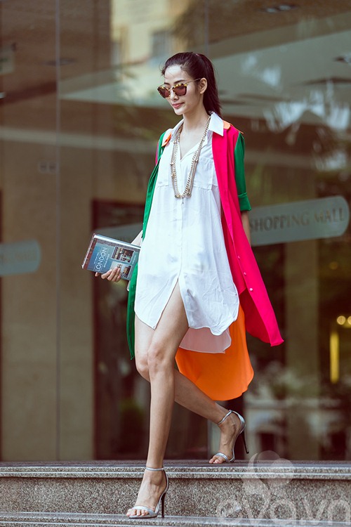 Sao Việt rục rịch lăng xê mốt sơ mi siêu dài - 1