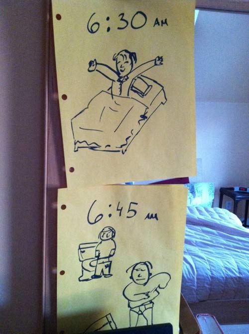 Học mẹ Mỹ tạo bảng nhắc việc con cực hay - 1