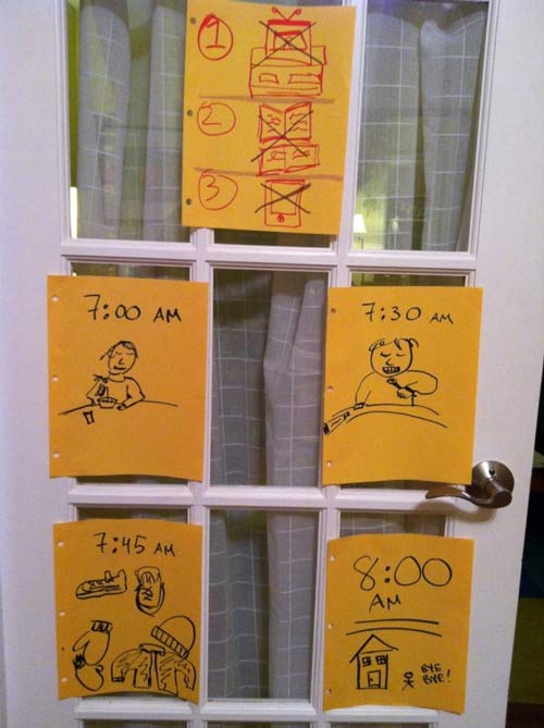 Học mẹ Mỹ tạo bảng nhắc việc con cực hay - 2