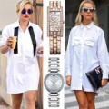 Thời trang - Mỹ nhân khéo chọn đồng hồ cho áo sơ mi trắng