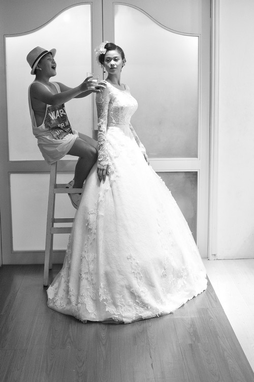 Trương Quỳnh Anh mặc áo cưới sau tin đồn rạn nứt - 10