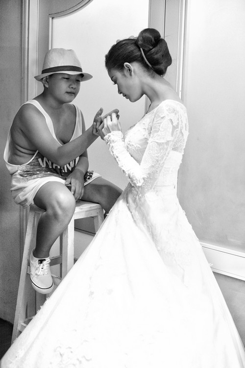 Trương Quỳnh Anh mặc áo cưới sau tin đồn rạn nứt - 3