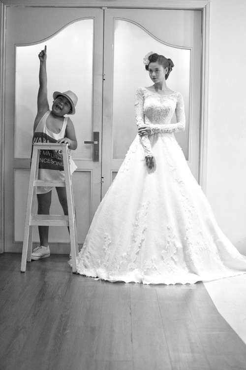 Trương Quỳnh Anh mặc áo cưới sau tin đồn rạn nứt - 4