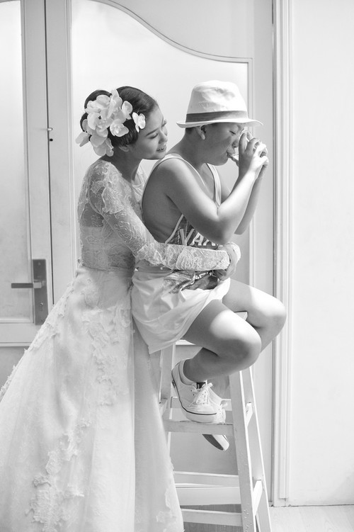 Trương Quỳnh Anh mặc áo cưới sau tin đồn rạn nứt - 6