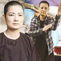 Thúy Vinh gây sốc với mái đầu trọc lốc