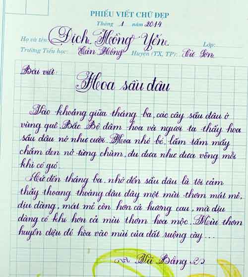 Ngắm chữ của cô giáo đoạt giải nhất viết đẹp - 7