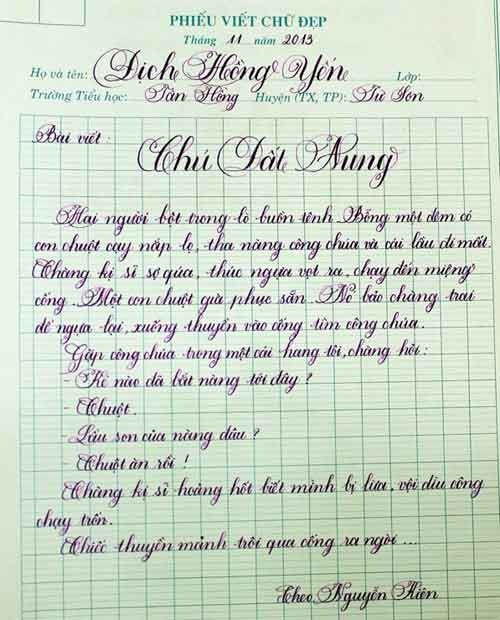 Ngắm chữ của cô giáo đoạt giải nhất viết đẹp - 6