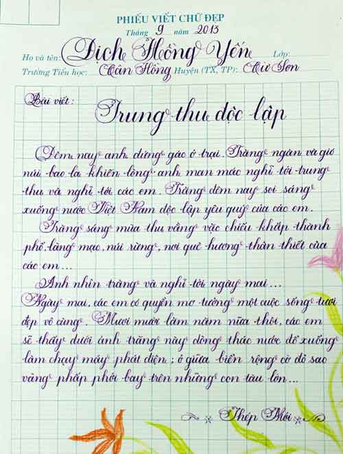 Ngắm chữ của cô giáo đoạt giải nhất viết đẹp - 5