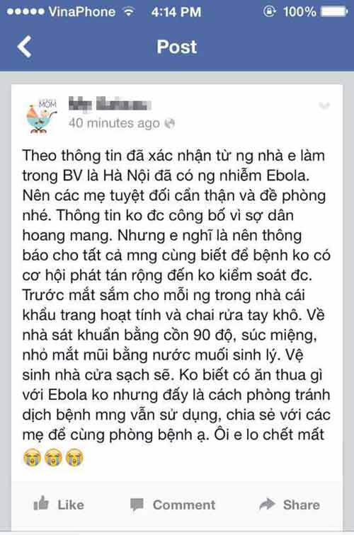 Công an điều tra kẻ tung tin Ebola xuất hiện tại HN - 1