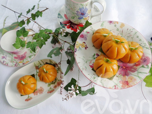 Bánh bí đỏ nhân đậu đỏ trứng muối - 12