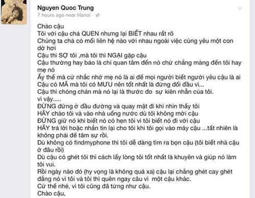 NS Quốc Trung viết thư để “răn đe” bạn trai của con gái - 2