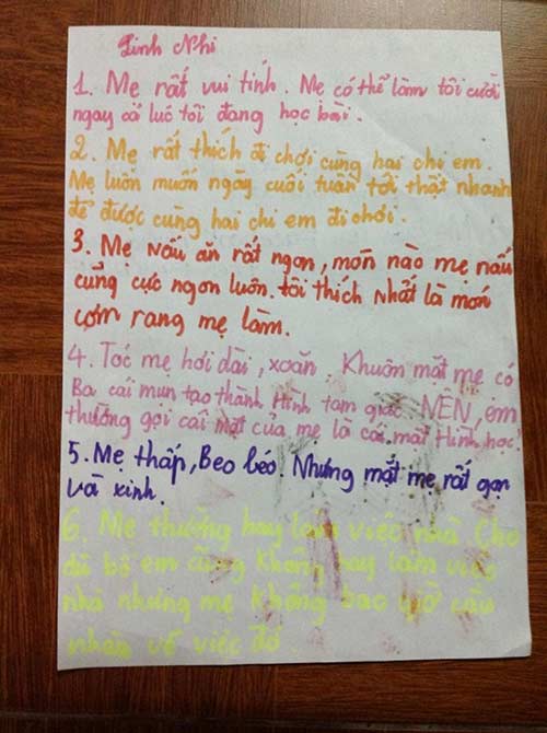 Trẻ tiểu học tả mẹ nhiều mụn, nghiện Facebook - 2