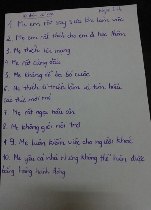 Trẻ tiểu học tả mẹ nhiều mụn, nghiện Facebook - 1
