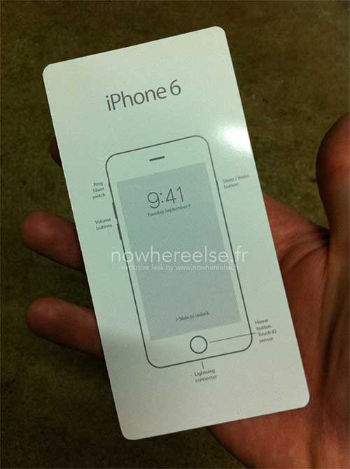 Lộ thẻ hướng dẫn sử dụng iPhone 6 với nút nguồn ở cạnh phải - 1