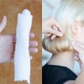 Làm đẹp - Tóc búi cuộn quý phái bằng… một chiếc tất