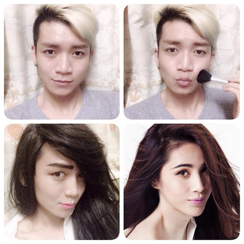 Chàng đồng tính Việt giỏi hóa trang thành người nổi tiếng - 1