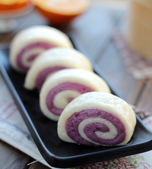 Bánh bao khoai lang tím thơm ngon, đẹp mắt - 7