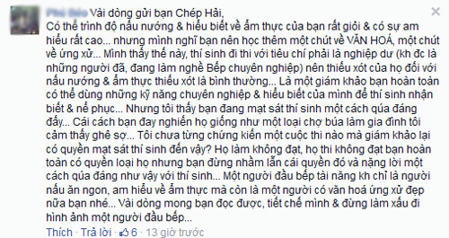 Khán giả bất bình cách ứng xử của GK MasterChef Việt - 7