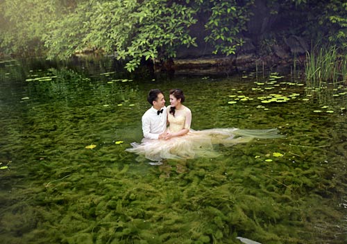 Bộ hình cưới ngọt ngào của cặp đôi quot;mối tình đầuquot; - 9