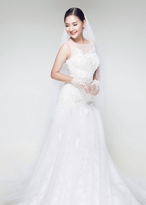 Trọn vẹn bộ ảnh vợ Duy Nhân làm mẫu váy cưới - 3