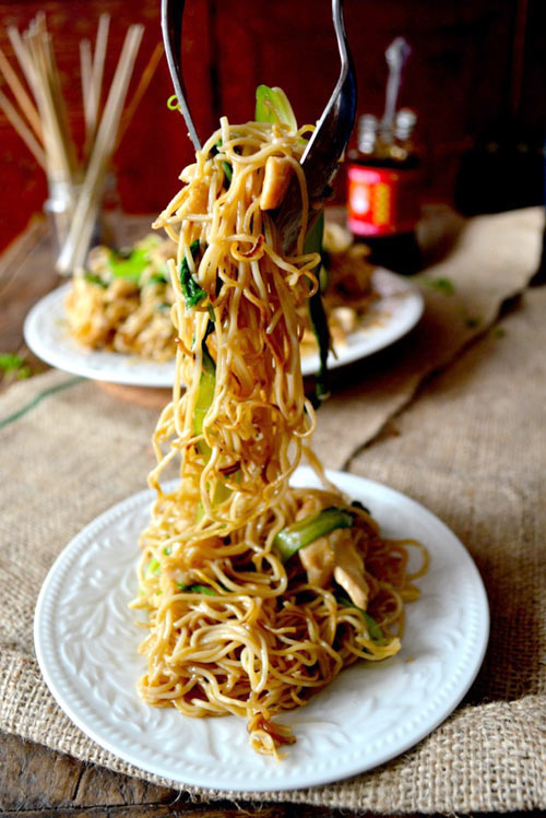 Mì trứng xào gà, rau cải đơn giản mà ngon - 6