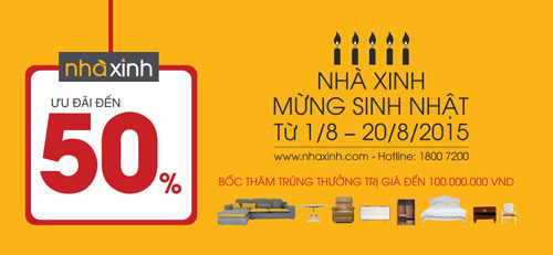 Nội thất Nhà Xinh ưu đãi đến 50% mừng sinh nhật - 1