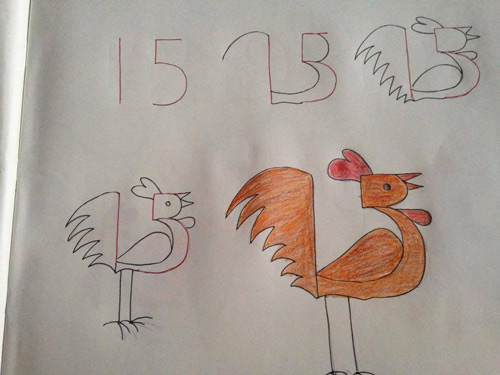 Hướng dẫn bé vẽ con vật từ chữ số cực kì đơn giản và sáng tạo - hình ảnh 5