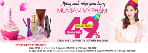 Vô vàn coupon tại gian hàng mỹ phẩm của Deca - 1