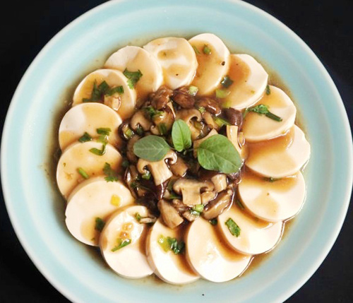 Đậu hũ non sốt nấm đông cô chay chuẩn bị đón Rằm - 9