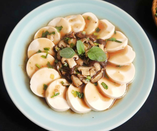 Đậu hũ non sốt nấm đông cô chay chuẩn bị đón Rằm - 8