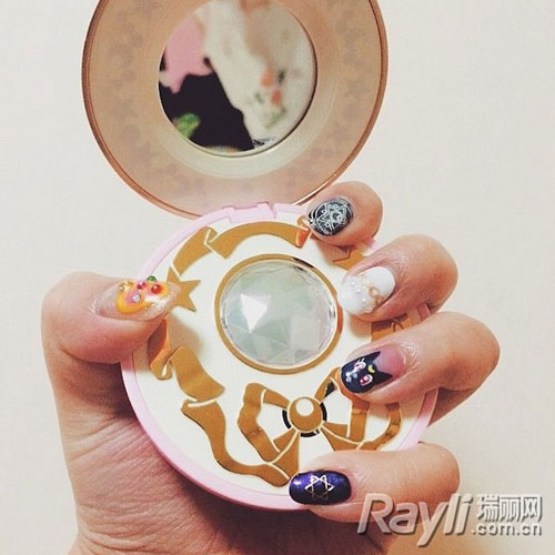 1001 mẫu nail dành cho nàng #039;mê#039; Thuỷ thủ Mặt Trăng - 5